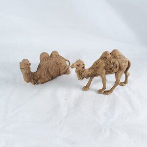 Vintage Italian Molded Resin Nativity Camels